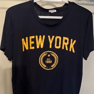 Ardene Black and Gold New York Tee